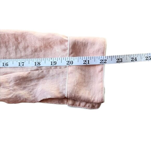 Ellie Mae satin button-down shirt light pink - Picture 10 of 12